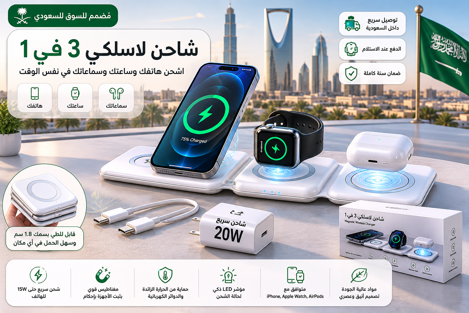 3-in-1 Wireless Charging Pad